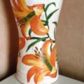 Vase Motif Lys autre coloris