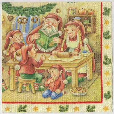 SERVIETTES LES LUTINS DE NOEL