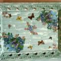 Plateau Fleurs et Papillons